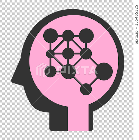 An illustration of AI technology with a high-performance brain using artificial intelligence 135465325