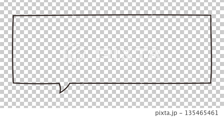 シンプルな手描きの吹き出し シンプルな手描きの吹き出し 135465461