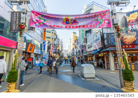 東京都の都市風景　八王子駅北口 135465565