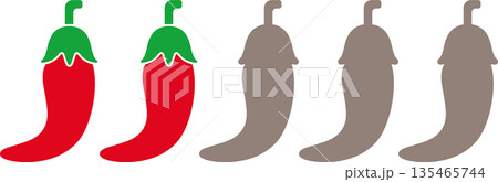 唐辛子辛さレベル2のアイコン 135465744