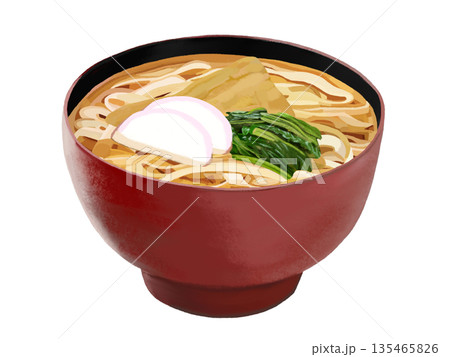 きしめん（赤黒椀） 135465826