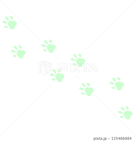薄い緑色の可愛い足跡 薄い緑色の可愛い足跡 135466984