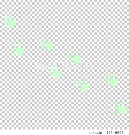 薄い緑色の可愛い足跡 薄い緑色の可愛い足跡 135466984