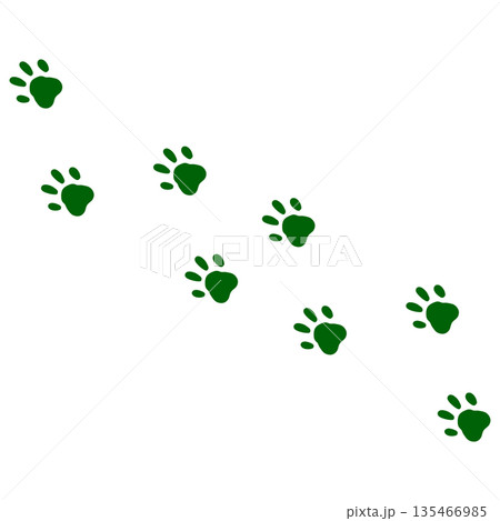 緑色の可愛い足跡 緑色の可愛い足跡 135466985