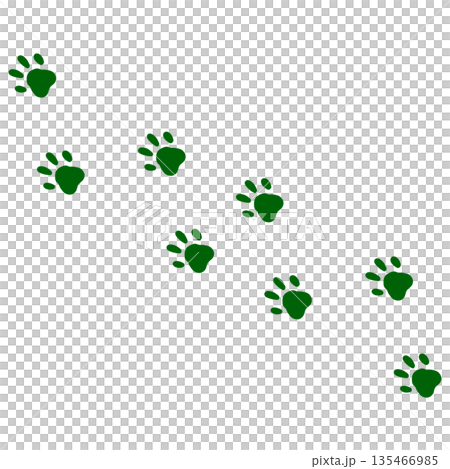 可愛的綠色腳印 可愛的綠色腳印 135466985