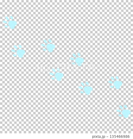 薄い水色の可愛い足跡 135466986