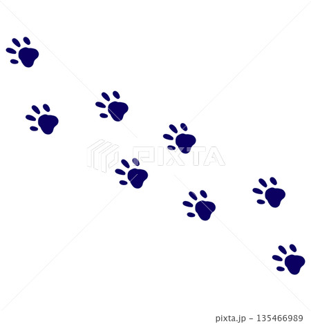 青色の可愛い足跡 青色の可愛い足跡 135466989