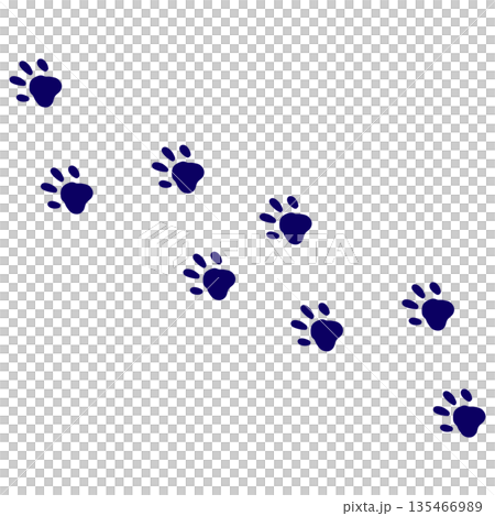 青色の可愛い足跡 青色の可愛い足跡 135466989