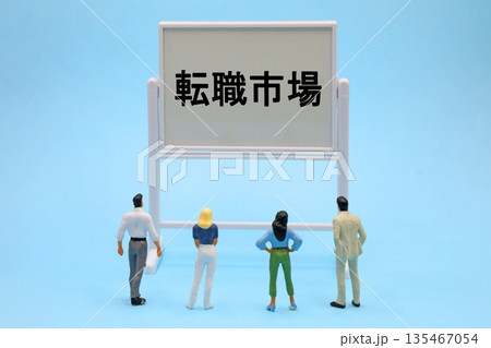 転職市場の文字素材 転職市場の文字素材 135467054