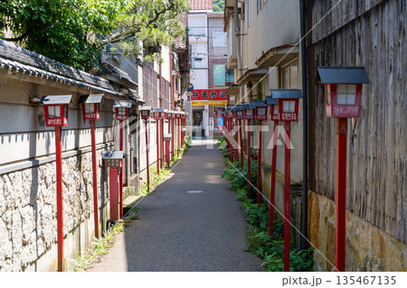【重要伝統的建造物群保存地区】打吹玉川　初夏の大蓮寺小路1　鳥取県倉吉市 135467135