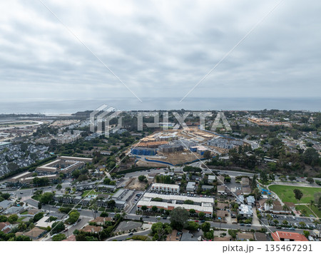 Aerial view of Del Mar town in San Diego, California Aerial view of Del Mar town in San Diego, California 135467291