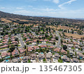 Aerial view of Yucaipa city, in San Bernardino County, California, United States 135467305