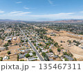 Aerial view of Yucaipa city, in San Bernardino County, California, United States 135467311