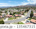 Aerial view of Yucaipa city, in San Bernardino County, California, United States 135467315