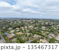 Aerial view of Del Mar town in San Diego, California 135467317