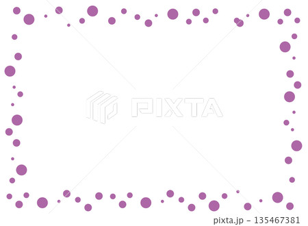 水玉フレーム 135467381