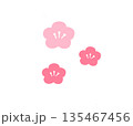 梅の花の手描きのイラスト 135467456