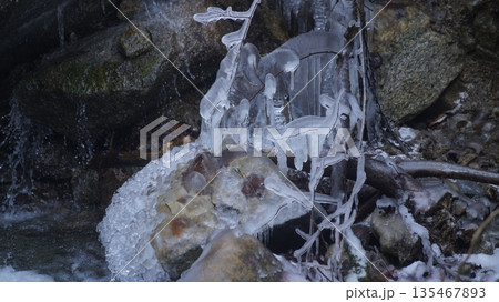 虻川の飛沫氷 135467893