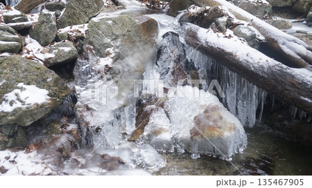 虻川の飛沫氷 135467905