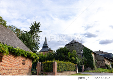 Parfondeval, Vervins, Aisne, Hauts-de-France, Grand-Est, France, August, 28th, 2025, Medieval Parfondeval, Vervins, Aisne, Hauts-de-France, Grand-Est, France, August, 28th, 2025, Medieval 135468402