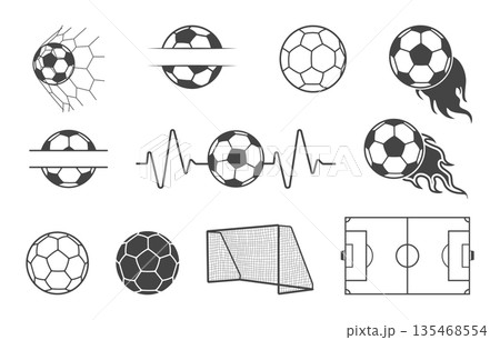 Soccer svg bundle, Soccer sports bundle, Soccer silhouettes bundle, Soccer ball icon, Soccer logo, monogram vector, Sports equipment's silhouettes, Soccer bundle, Football bundle. 135468554