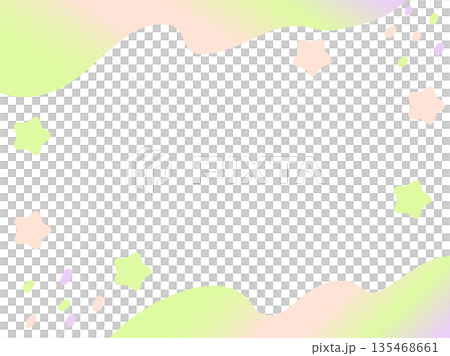 可愛的漸層星形邊框 135468661