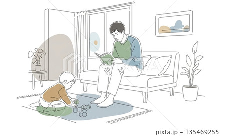 優しい光差す親子の日常 135469255