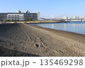 東京　有明親水海浜公園に新たに建設中の砂浜 135469298