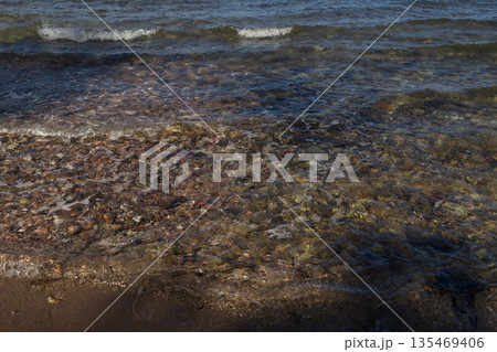 Aiguille beach in Theoule sur Mer on the French Riviera coast 135469406