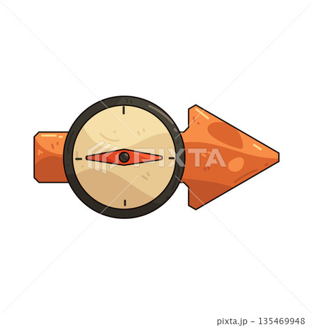 illustration of arrow east illustration of arrow east 135469948