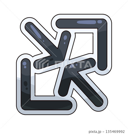 illustration of arrow minimize illustration of arrow minimize 135469992
