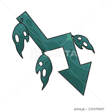 illustration of arrow decline illustration of arrow decline 135470007