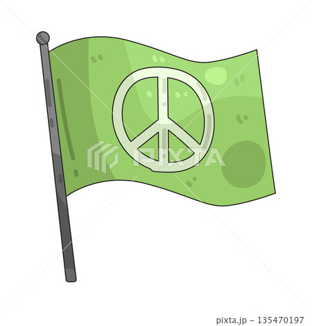 illustration of Peace Flag 135470197