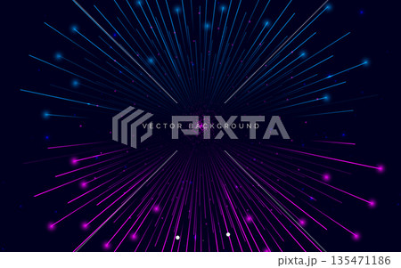 Abstract blue and pink light lines swirl on dark background. Speed movement concept. Abstract blue and pink light lines swirl on dark background. Speed movement concept. 135471186