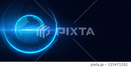 Global speed blue rays connection network on dark blue background. High speed technology futuristic concept. Global speed blue rays connection network on dark blue background. High speed technology futuristic concept. 135471202