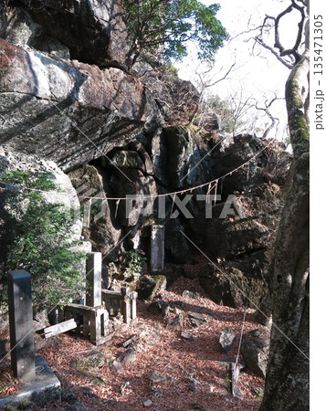筑波山の男体山山頂近くにある立身石 筑波山の男体山山頂近くにある立身石 135471305