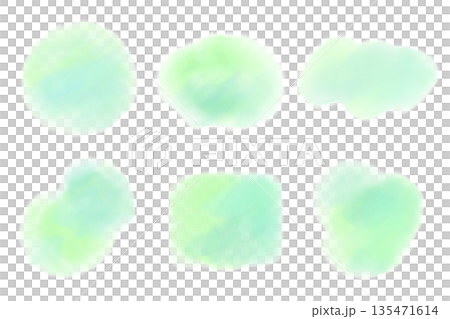 綠色水彩模糊插畫集 綠色水彩模糊插畫集 135471614