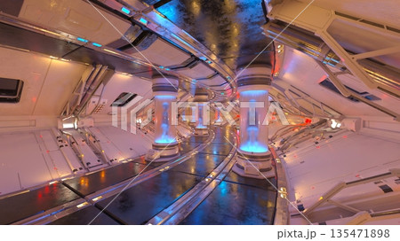 宇宙船内の風景 135471898