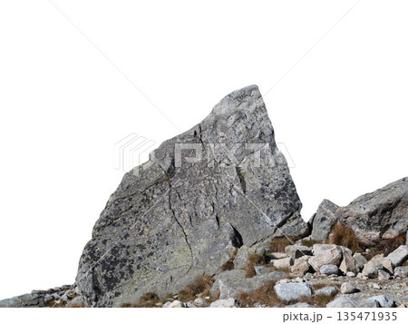stone isolated on white background 135471935