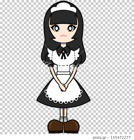 メイドさんの素材 135472277