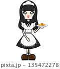 メイドさんオムライス提供素材 135472278