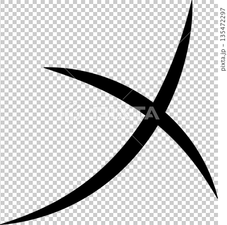 Batten forehead scar cross men vector illustration material 135472297