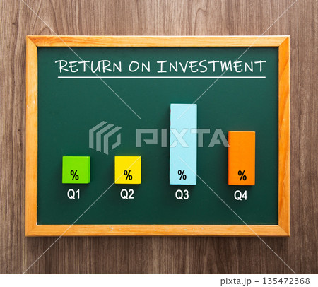 Return on investment concept with bar chart blocks Return on investment concept with bar chart blocks 135472368