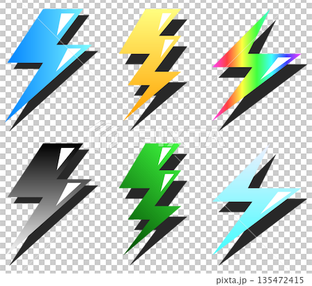 雷電釋放高壓電並伴隨閃光的示意圖 135472415