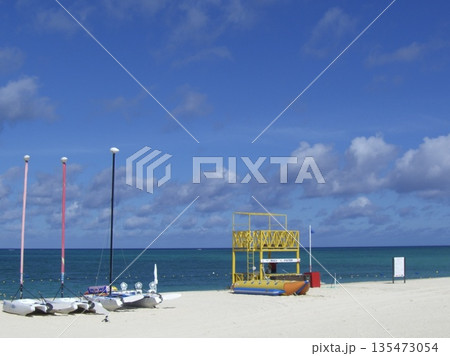 真夏の沖縄ビーチ 135473054