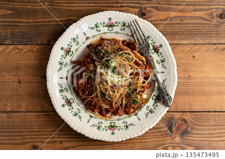 ジビエのボロネーゼパスタ 135473495