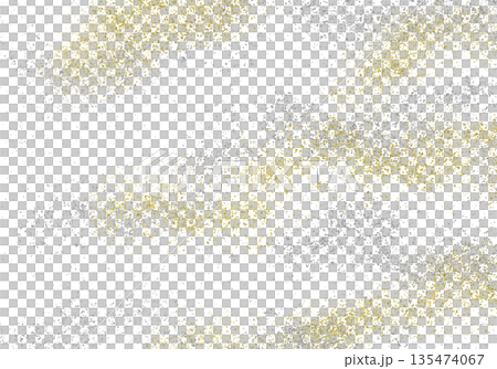 伝統ある和風のキリヌキ素材、金銀砂子の雲 伝統ある和風のキリヌキ素材、金銀砂子の雲 135474067