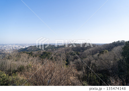 龍崖山(大河原城跡)の山頂から見た景色(奥武蔵) 龍崖山(大河原城跡)の山頂から見た景色(奥武蔵) 135474148