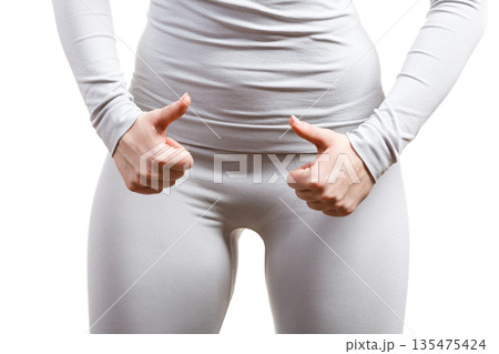 female body wearing thermoactive underwear female body wearing thermoactive underwear 135475424
