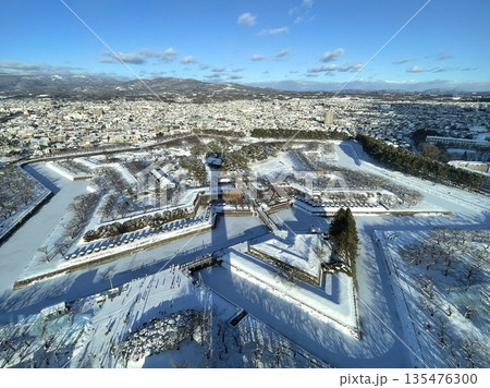 冬 函館 五稜郭 全景 スマホ撮影 冬 函館 五稜郭 全景 スマホ撮影 135476300